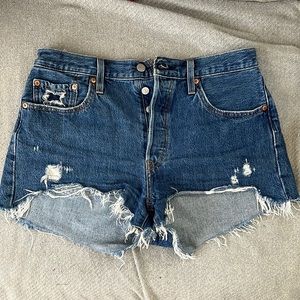 Levi's 501 Original High Rise Denim Shorts